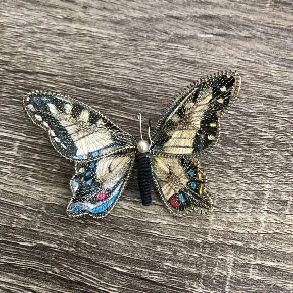 Vtg West Germany Handmade Butterfly Brooch - Picture 5 of 9